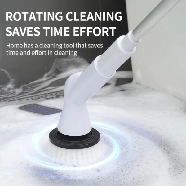 A Versatile 5-in-1 Electric Rotating Brush with a Telescopic Handle