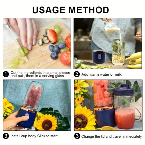 Portable Multi-Function Juicer Cup