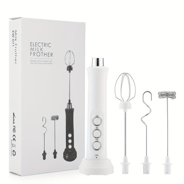 1pc Rechargeable 3-in-1 Electric Milk Frother