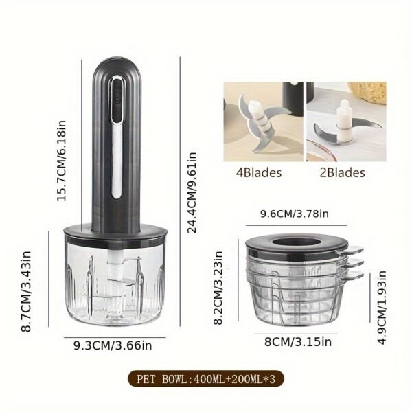 Versatile And High-Capacity Portable Food Chopper Set