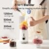 Simplus Multi-Functional Blender 380W High-Power Juicer & Food Processor with 3-Cup Capacity