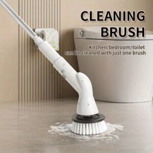 A Versatile 5-in-1 Electric Rotating Brush with a Telescopic Handle