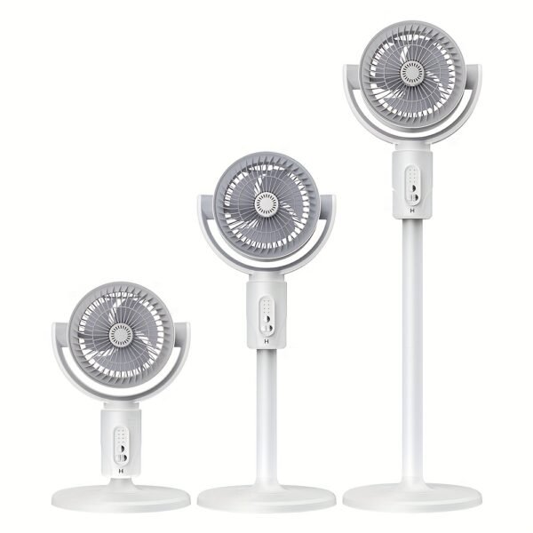 Adjustable High and Low Fans with 5-Speed Type-C Charging Port