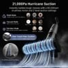 Wet And Dry Vacuum Cleaner 180° Flat Lying Mopping Dry Suction 21, 000Pa Suction Power 11.6cm
