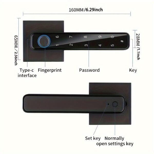 Fingerprint Password Electronic Door Lock