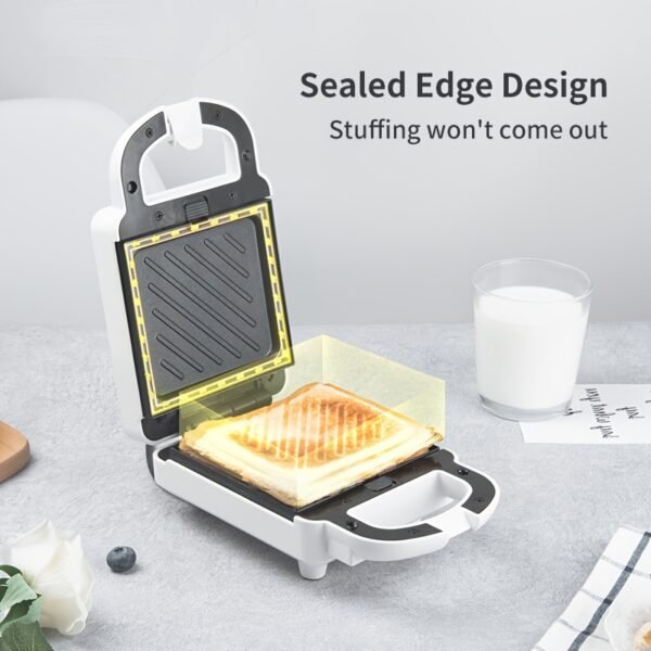 Simplus 650W Double-Side Sandwich & Waffle Maker with Removable Plates