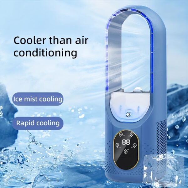Versatile Bladeless Fan Featuring Ice Mist Cooling