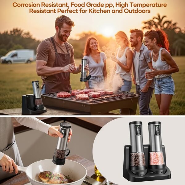 Electric Salt And Pepper Grinder Set