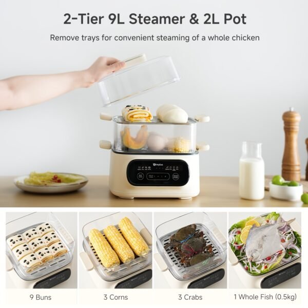2-tier 11L Simplus Electric Steamer