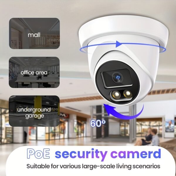8MP Hemispherical 4K POE Camera