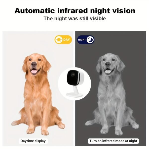 Infrared Night Vision, Alarm Camera with Two-Way Audio
