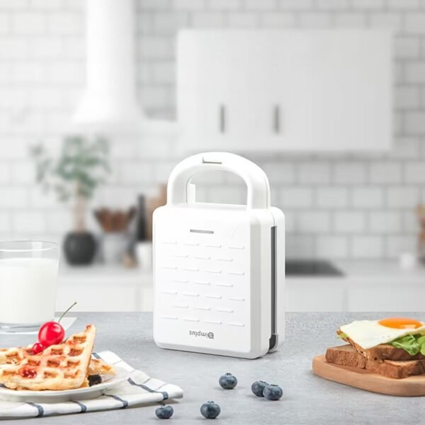 Simplus 650W Double-Side Sandwich & Waffle Maker with Removable Plates